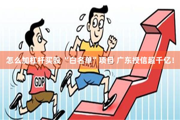 怎么加杠杆买股 “白名单”项目 广东授信超千亿！