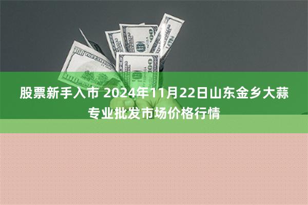 股票新手入市 2024年11月22日山东金乡大蒜专业批发市场