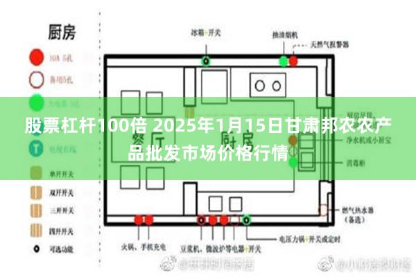 股票杠杆100倍 2025年1月15日甘肃邦农农产品批发市场